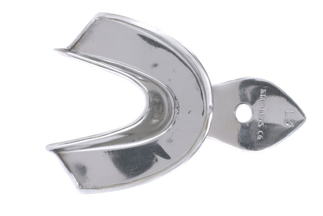 Stainless Steel Impression Trays Plain Lower No.3 Medium 