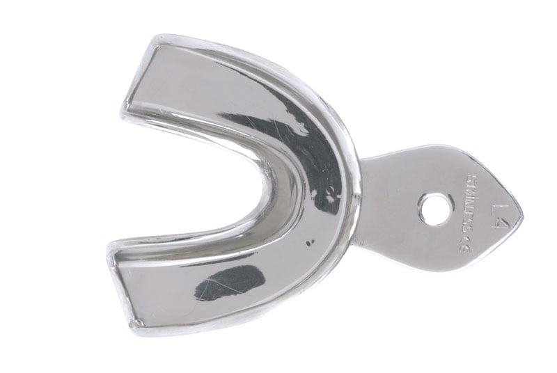 Stainless Steel Impression Trays Plain Lower No.4 Large 