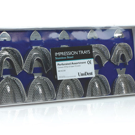 Stainless Steel Impression Trays Perforated Assorted 