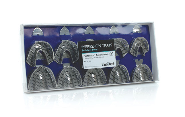 Stainless Steel Impression Trays Perforated Assorted 