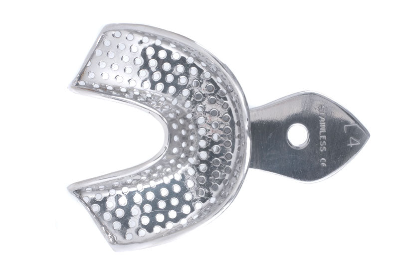 Stainless Steel Impression Trays Perforated Lower No.4 Large 