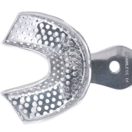 Stainless Steel Impression Trays Perforated Lower No.4 Large 
