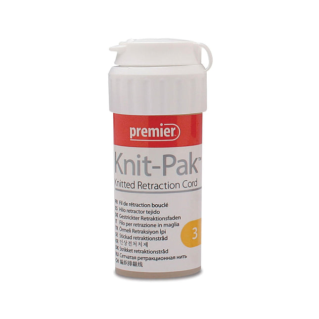 Knit-Pak Retraction Cord Size 3 Yellow 