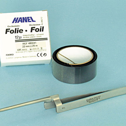 Occlusion Foil 12 mÂµ double-sided - 22 mm Black 