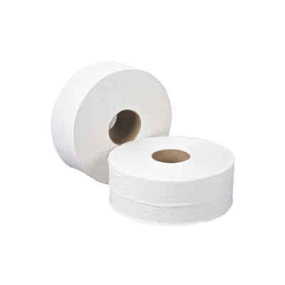 Jumbo White Toilet Roll 1ply 390m (Case of 12)