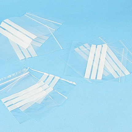 Plastic Minigrip Bags (Write-on) Ref: PA126 - 5.5" x 5.5" 