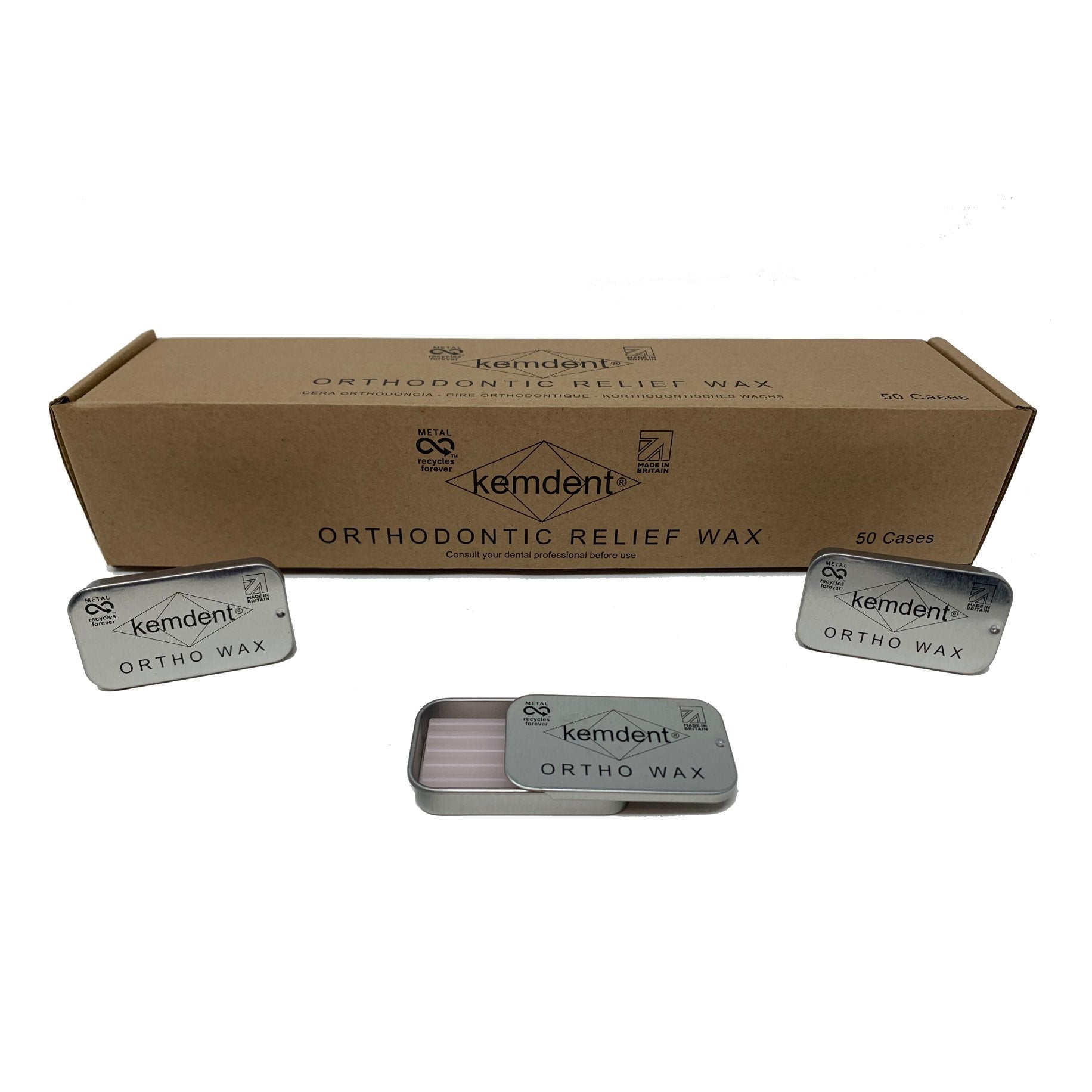 Kemdent Relief Wax Tins - Plain 