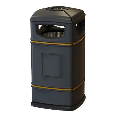 Traditional Square Hood 110L Litter Bin