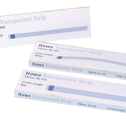 Transparent Strips Straight 10mm x 100mm Blue (Ref. 692) 