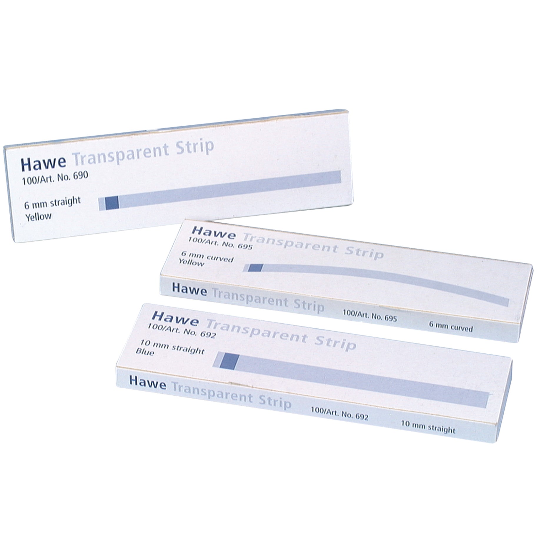Transparent Strips Curved 6mm x 73mm Yellow (Ref. 695) 