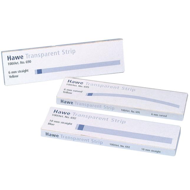 Transparent Strips Curved 10mm x 73mm Blue (Ref. 697) 