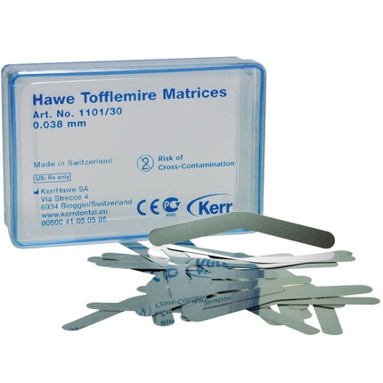 Tofflemire Contoured Matrices 0.038mm thin 