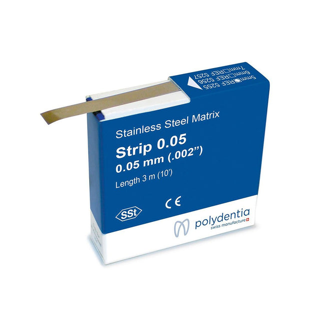 Softrix - Steel Matrix Strip Band 8mm - 3M, Thickness: 0.025mm height: 8mm 