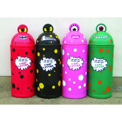 Large 52 Litre Monster Litter Bin (Set of Four)