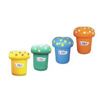 Trojan 90L Mushroom Bin with Litter Letters (Various Colours)