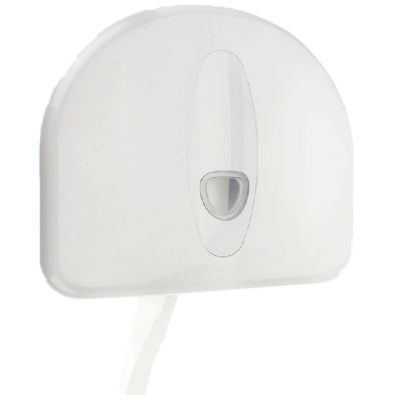 C21 White ABS Jumbo Toilet Roll Dispenser