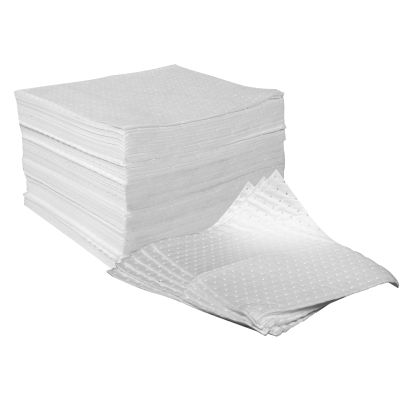 Single Weight Oil & Fuel Pads x 200 in Poly Bag