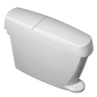 SanibinÂ® 15 Litre Pedal Sanitary Bin in White