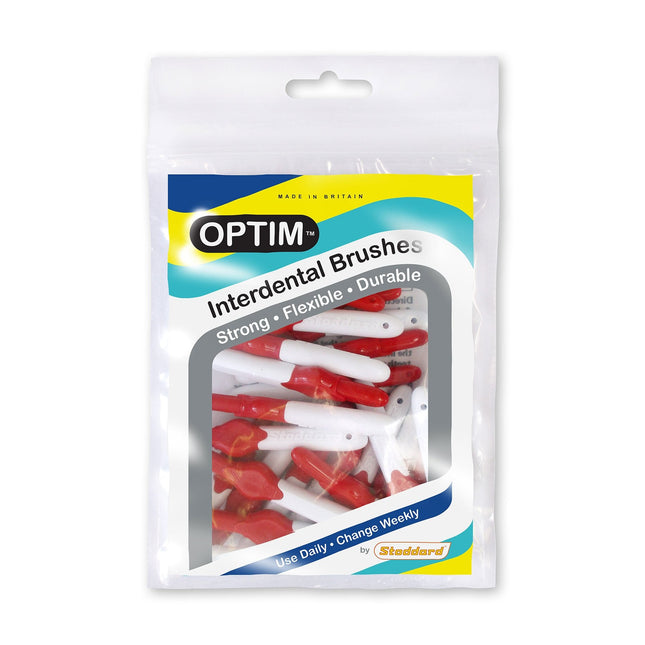 OPTIM Interdental Brush Bulk Packs XXFine Red 