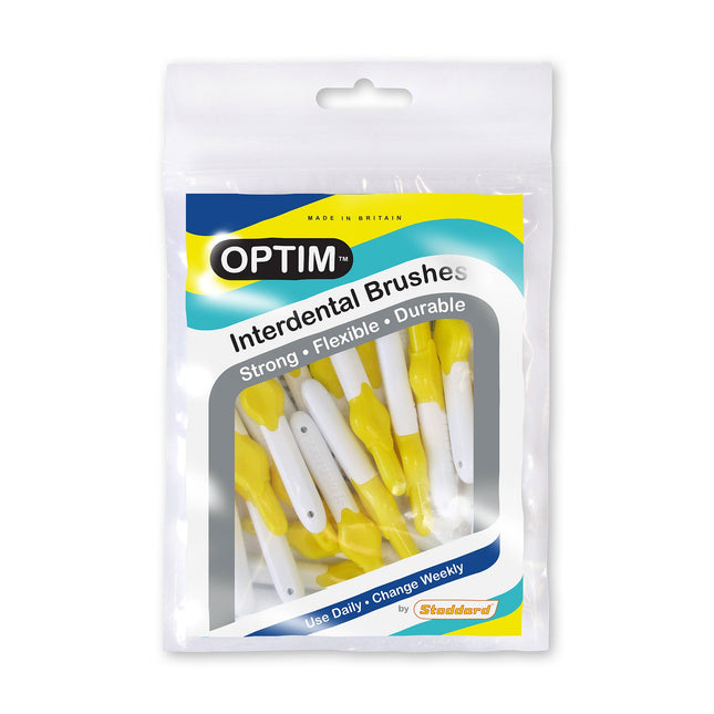 OPTIM Interdental Brush Bulk Packs Fine Light Yellow 