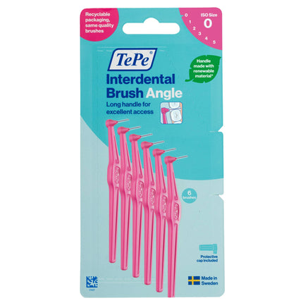 TePe Angle Interdental Brush XXXXFine Pink 0.4mm 
