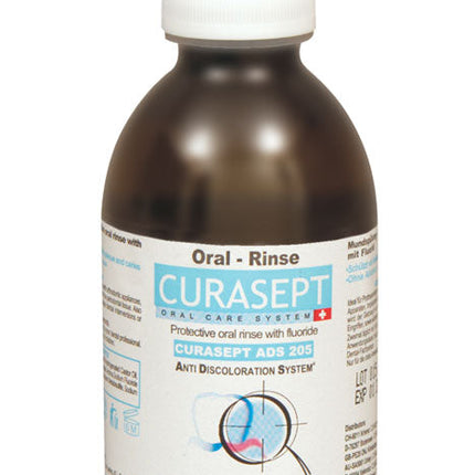 Curasept ADS Oral Rinse 205 - with Fluoride (0.05% Chlorhexidine) 