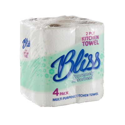 Bliss Kitchen Rolls Case of 24 Rolls (6 Packs of 4)