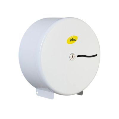 PHS Mini Jumbo 10" Toilet Roll Dispenser in White