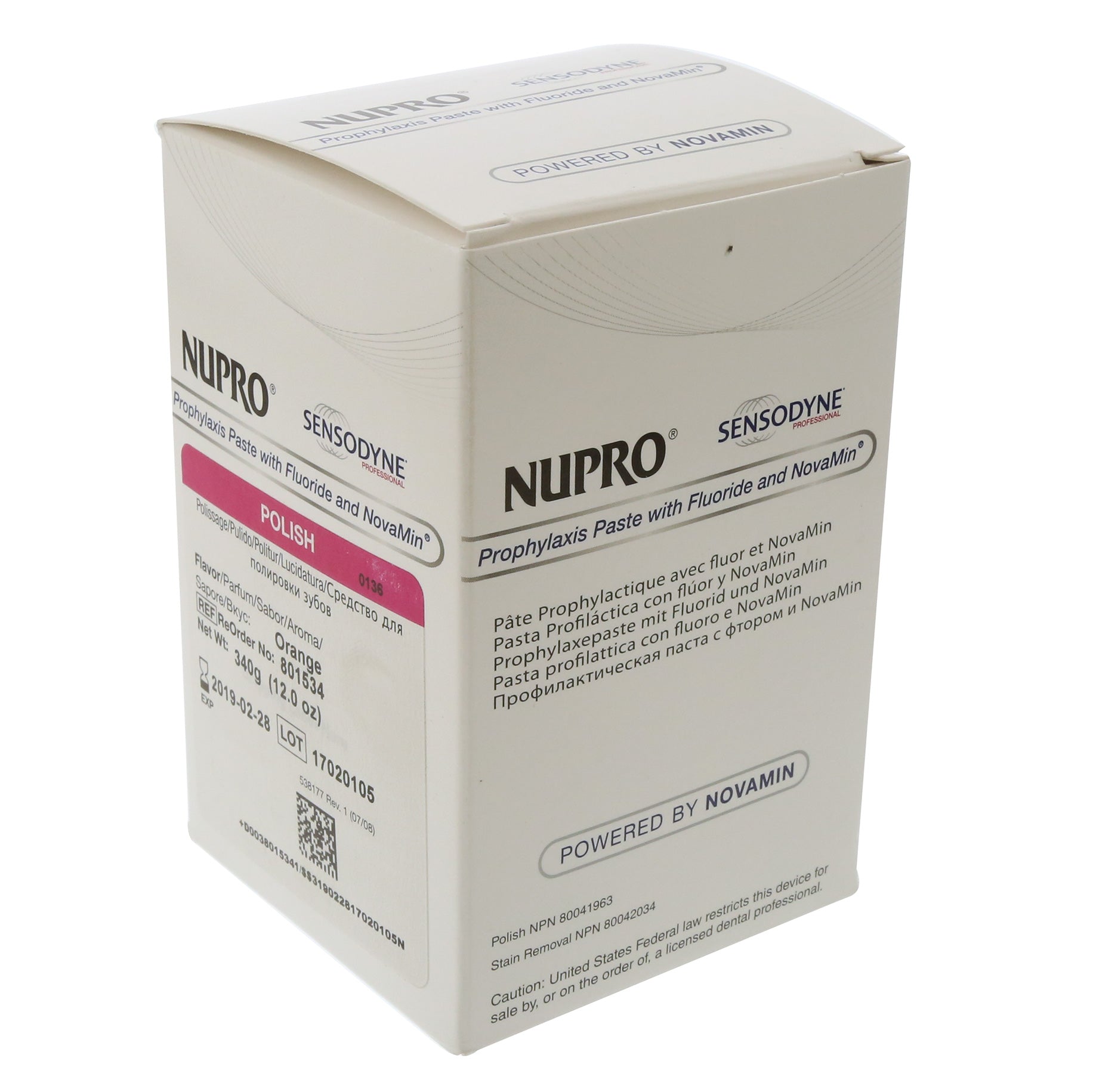 NUPRO Sensodyne Jars Polish - Orange with fluoride 