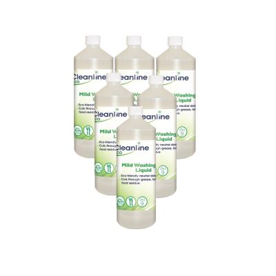 Cleanline Eco Mild Washing Up Liquid (6 x 1 Litre)