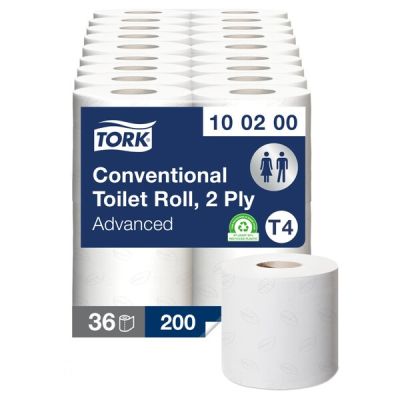 Tork Advanced T4 Conventional Toilet Roll 2ply (Case of 36) - 100200