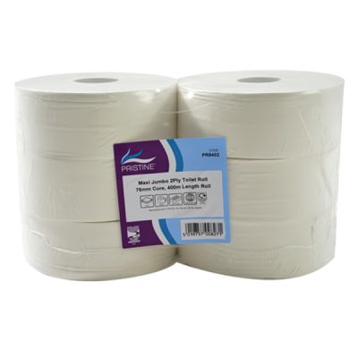 PRISTINE Maxi Jumbo Toilet Tissue Roll (Case of 6)