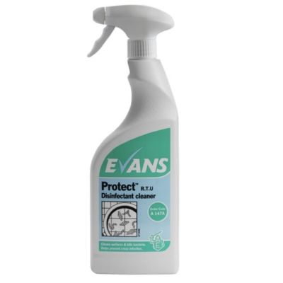 Evans Protect 2-in-1 Disinfectant Cleaner Trigger Spray (Case of 6)
