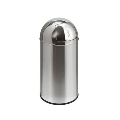 Trojan 40 Litre Push Bin in Stainless Steel