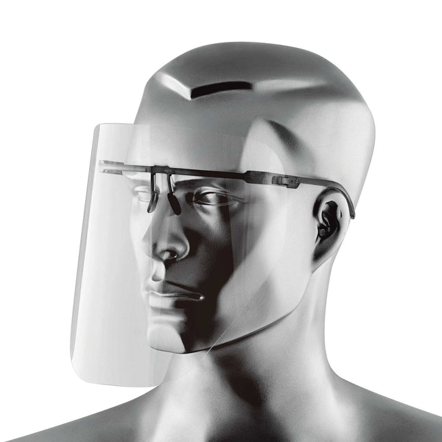 Visors Frame + 12 Face Shields - Black Frame 