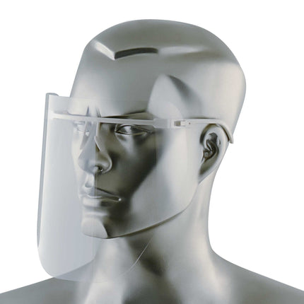 Visors Frame + 12 Face Shields - White Frame 