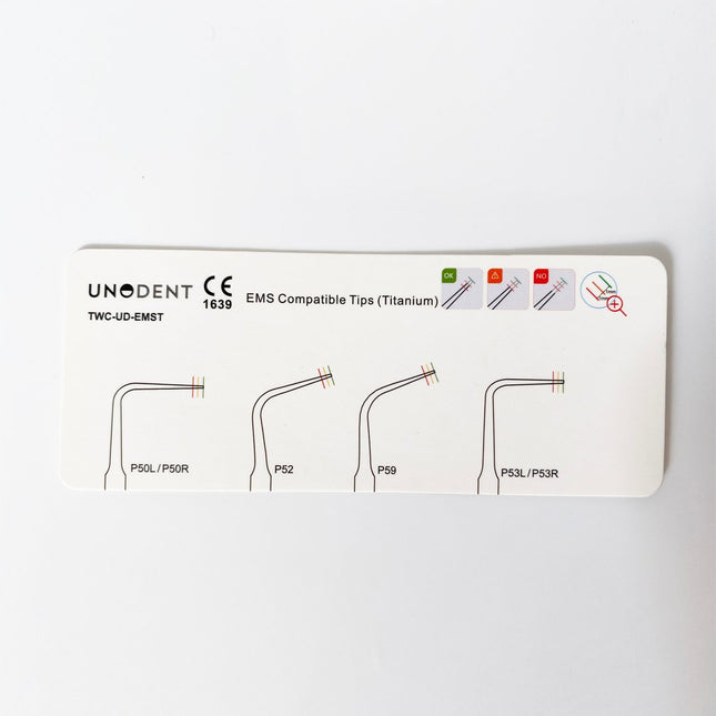UnoDent Tip Wear Card EMS Compatible Tips (Titanium) 