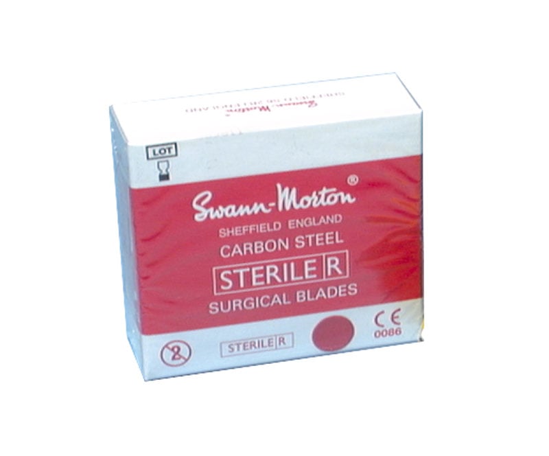 Scalpel Blades - Red, Sterile, Carbon Steel No. 11 (0203) 