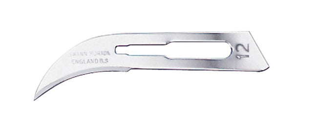 Scalpel Blades - Red, Sterile, Carbon Steel No. 12 (0204) 