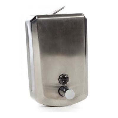 C21 Vertical 1.2 Litre Bulk Fill Liquid Soap Dispenser in Brushed