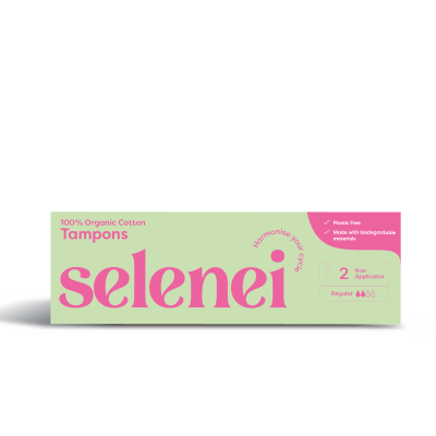 Selenei Organic Non Applicator Tampons Vending Refill - 192 Packs of 2