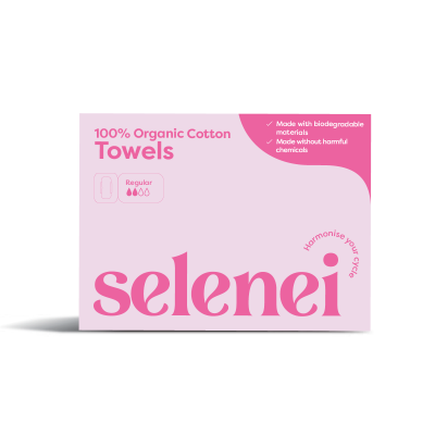Selenei Organic Sanitary Towels - 2 Per Pack - 200 per case