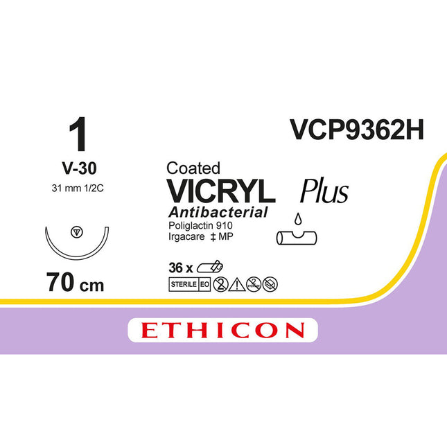 VICRYL Plus Suture VCP9362H 1, Length 70cm 