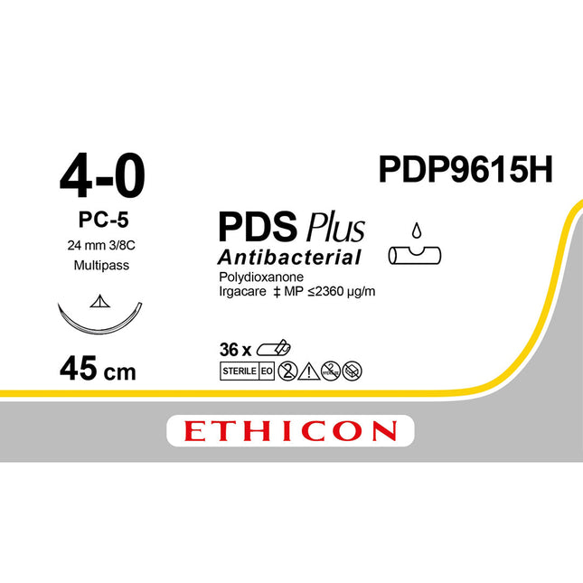 PDS Plus Suture PDP9615H Gauge 4-0, Length 45cm 