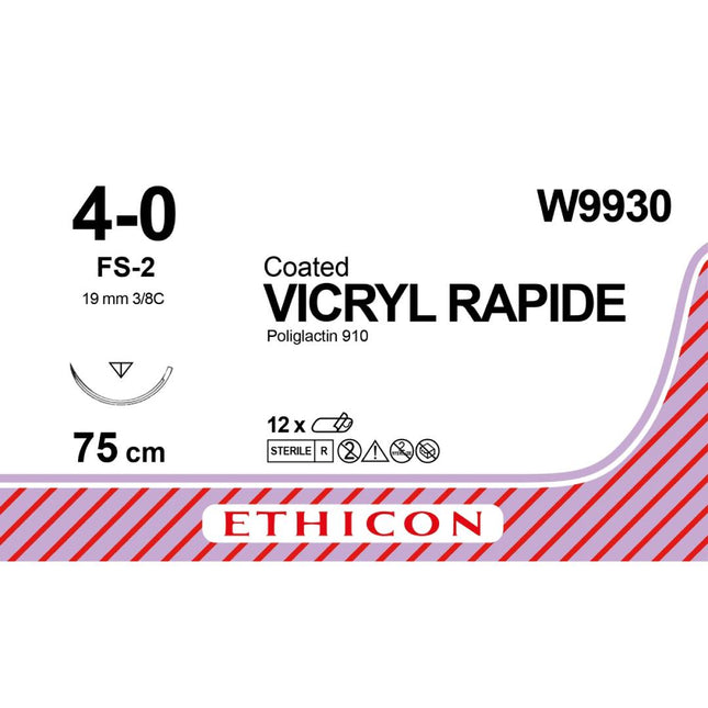 Vicryl Suture W9930  Length: 75cm , Gauge: 4-0 