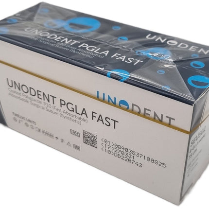 UnoDent PGLA Fast Absorbable Surgical Suture Gauge: 4/0, Length: 75cm, 3/8 circle, Cutting, 16mm 