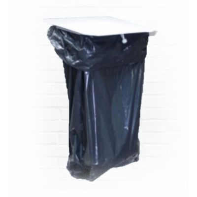 Wall Mounted Rectangular Sack Holder in White