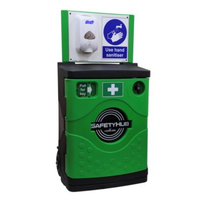 SafetyHub Portable Freestanding Hand Sanitiser Station with Cabinet