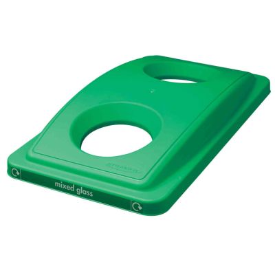 2 Hole Mixed Glass Lid, Green (for Slimline Bins)