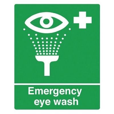 Self Adhesive Emergency Eye Wash Sign